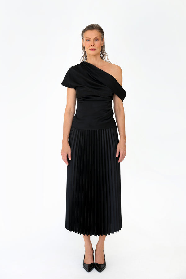 Polkruhová plisovaná sukňa ICONIC